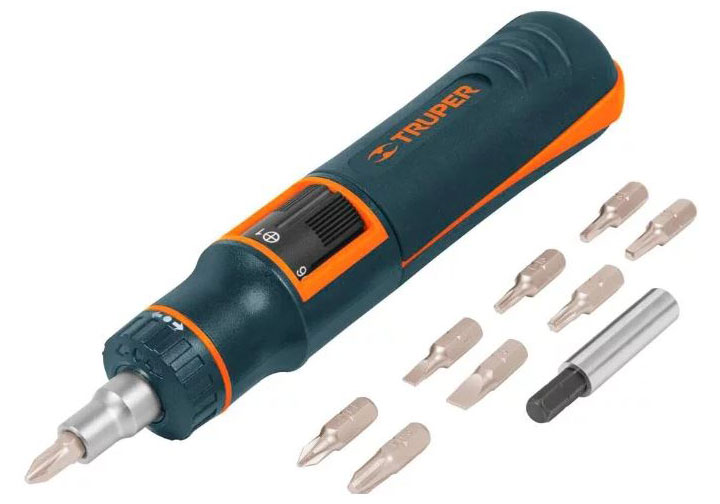Bộ tuốc nơ vít tự động 9 chi tiết Truper 14145 (DES-11X) Bộ tuốc nơ vít tự động 9 chi tiết Truper 14145 (DES-11X)