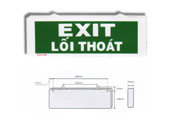 Đèn lối thoát (exit) một mặt Kentom KT-610 Đèn lối thoát (exit) một mặt Kentom KT-610