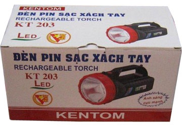 Đèn pin LED sạc xách tay Kentom KT-203