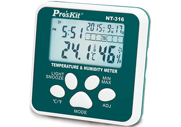 Đồng hồ đo nhiệt độ, độ ẩm 5 trong 1 Proskit NT-316 Đồng hồ đo nhiệt độ, độ ẩm 5 trong 1 Proskit NT-316