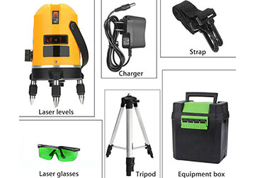 Máy cân mực laser 5 tia màu xanh Laser Liner 4V1H Máy cân mực laser 5 tia màu xanh Laser Liner 4V1H