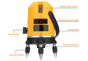 Máy cân mực laser 5 tia màu xanh Laser Liner 4V1H Máy cân mực laser 5 tia màu xanh Laser Liner 4V1H