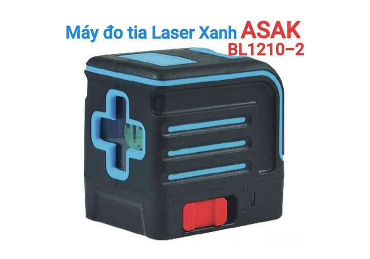 Máy cân mực treo tường 2 tia laser xanh Asak BL1210-2 Máy cân mực treo tường 2 tia laser xanh Asak BL1210-2