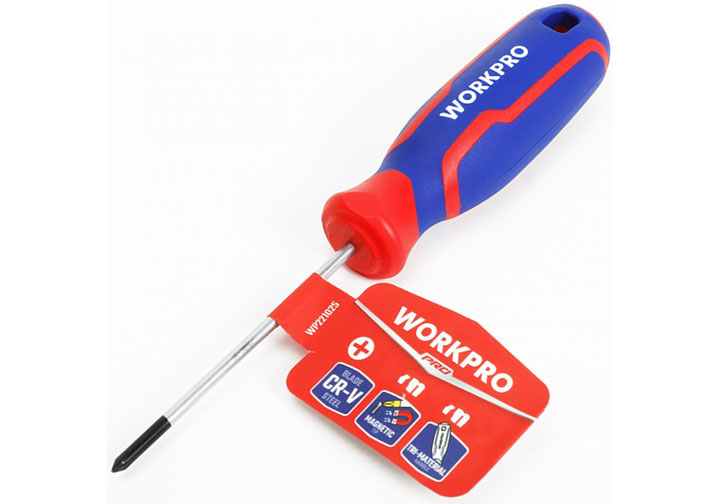 PH1x150mm Tuốc nơ vít bake tay cầm bọc cao su Workpro WP221028 PH1x150mm Tuốc nơ vít bake tay cầm bọc cao su Workpro WP221028