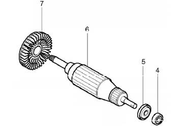 Rotor máy đánh bóng 9227C, 9237C Makita 516308-7 Rotor máy đánh bóng 9227C, 9237C Makita 516308-7
