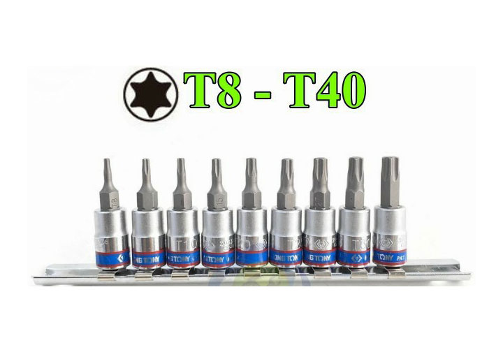 T8-T40 Bộ đầu tuýp lục giác sao Kingtony 2109PR T8-T40 Bộ đầu tuýp lục giác sao Kingtony 2109PR
